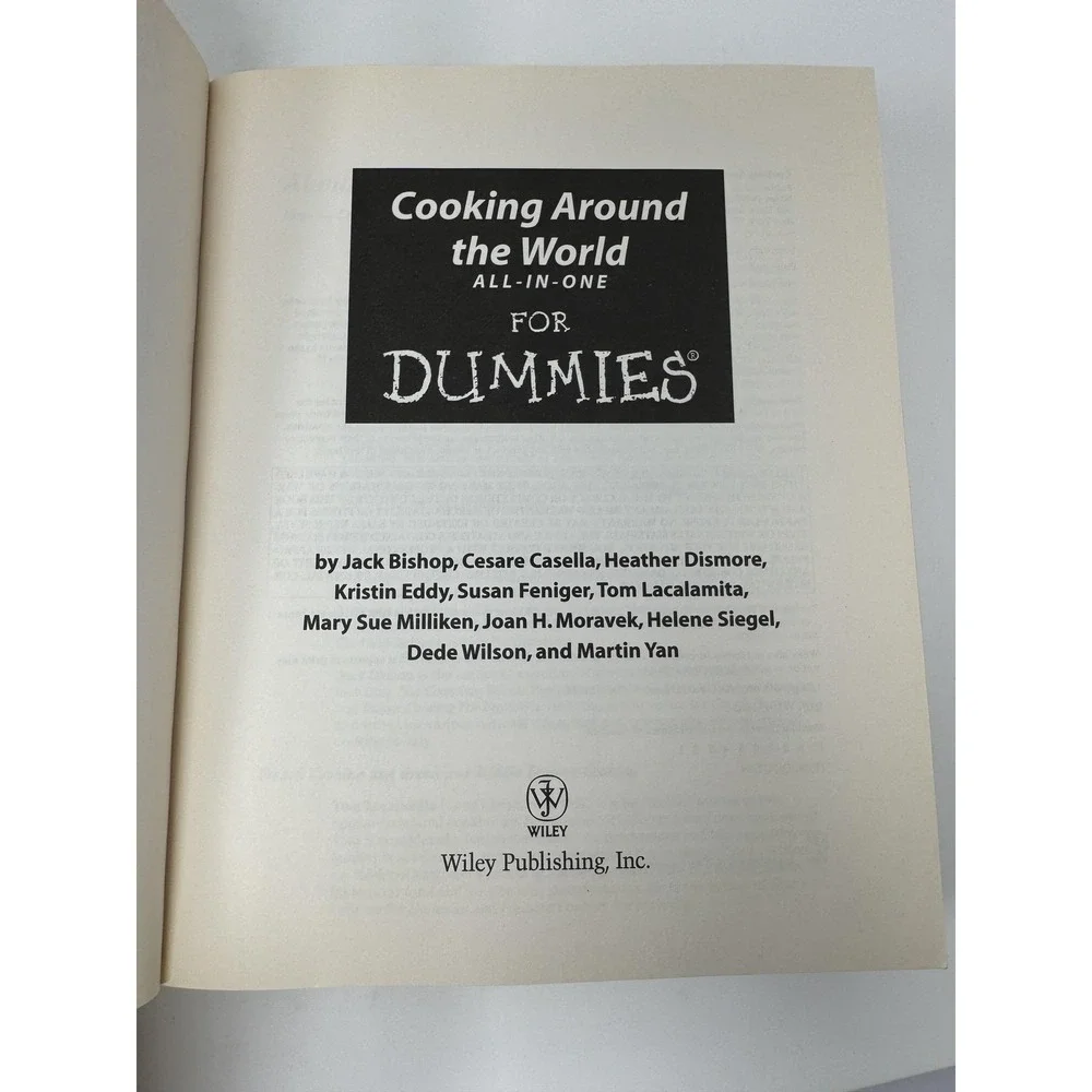 Vintage Cooking Around The World All-In-One For Dummies Qeb Yellow‎ PB 2003